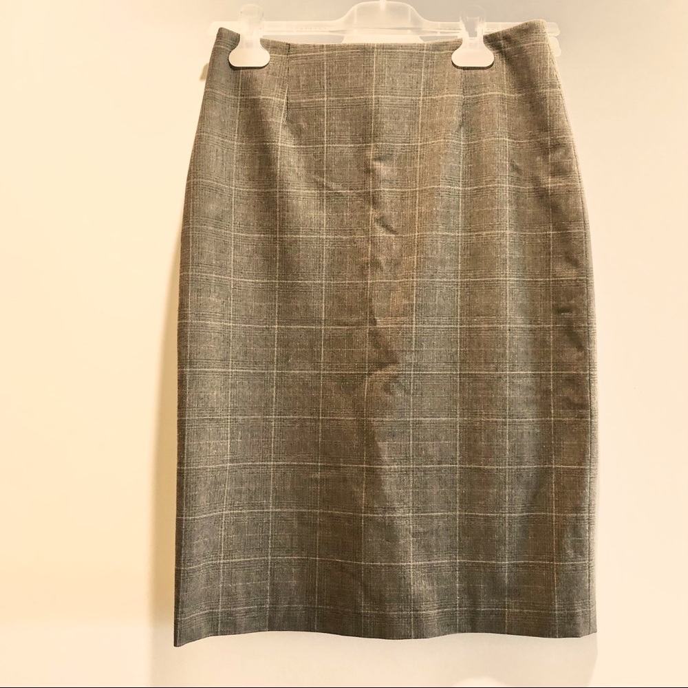 FEMME DE CARRIERE WINDOW PANE PENCIL SKIRT